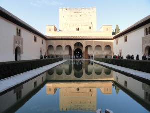 One of the reflecting pools at La Alhambra